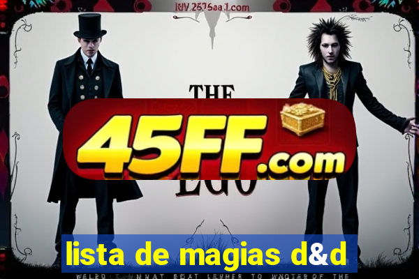 lista de magias d&d